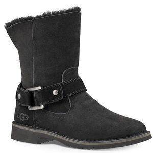 Ugg Cedric Black fur lined leather boots
